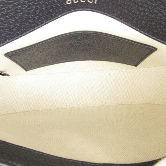 Gucci GG Supreme Horsebid Shoulder Bag Canvas Navy Blue - Picture 6 of 10